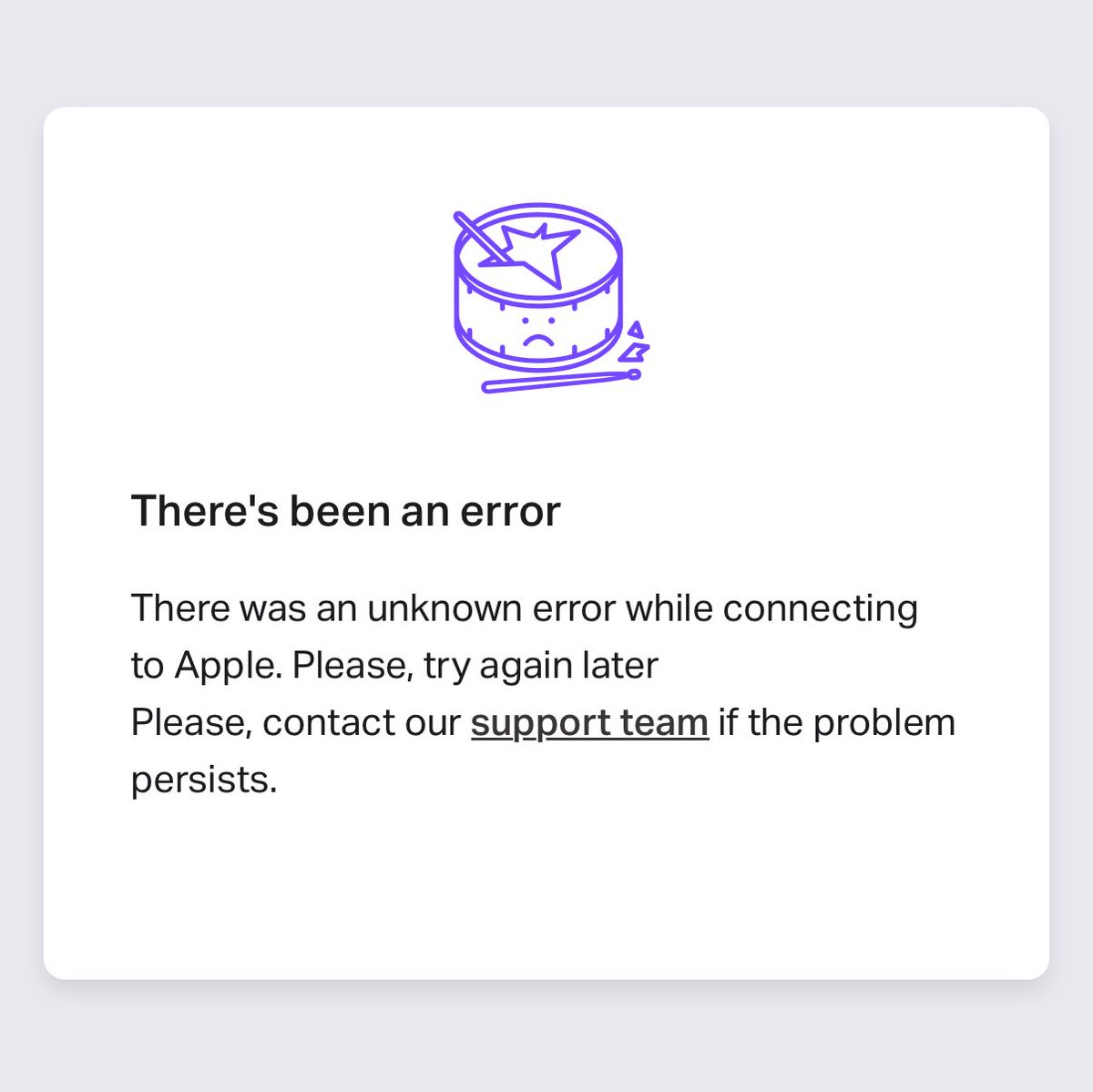 PinkyOrbitto's tweet photo. @yousician I CANCELLED MY FREE TRIAL AND WAS FALSELY CHARGED FOR A PREMIUM SUBSCRIPTION. When trying to submit my refund, I have had this error screen all day!! https://t.co/PO8M63Rxl4