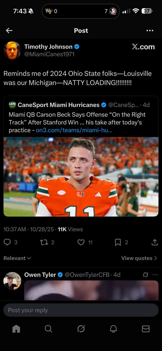 RobJay1221's tweet photo. @MiamiCanes1971 @coach_cristobal This you? https://t.co/6N7DyRm9pP