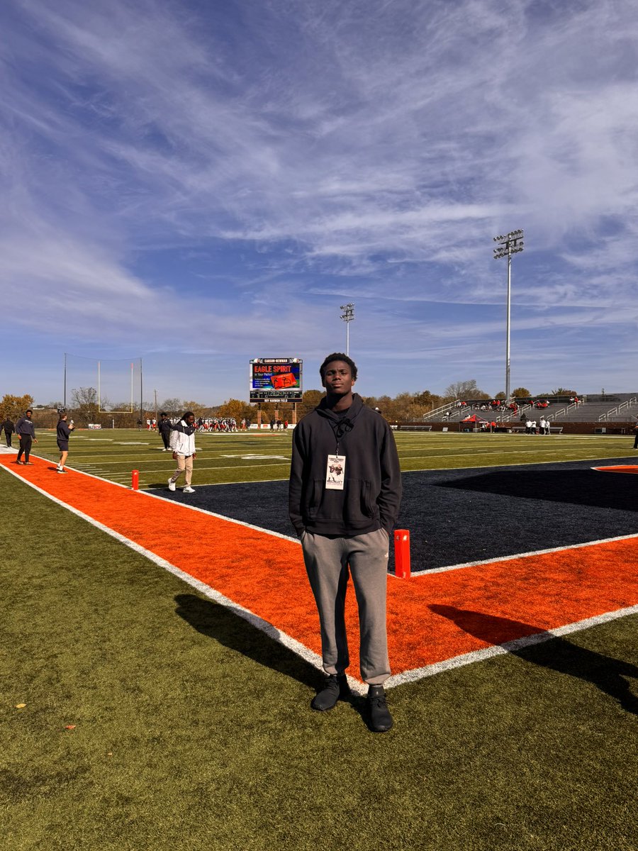 Grayson_Bell27's tweet photo. Glad I could make the game today! 
Go Eagles!! @cnfootball @CoachTBarr @kcjorgensen14 @FCAFalcons @CoachAIngram https://t.co/964TRMtFuY
