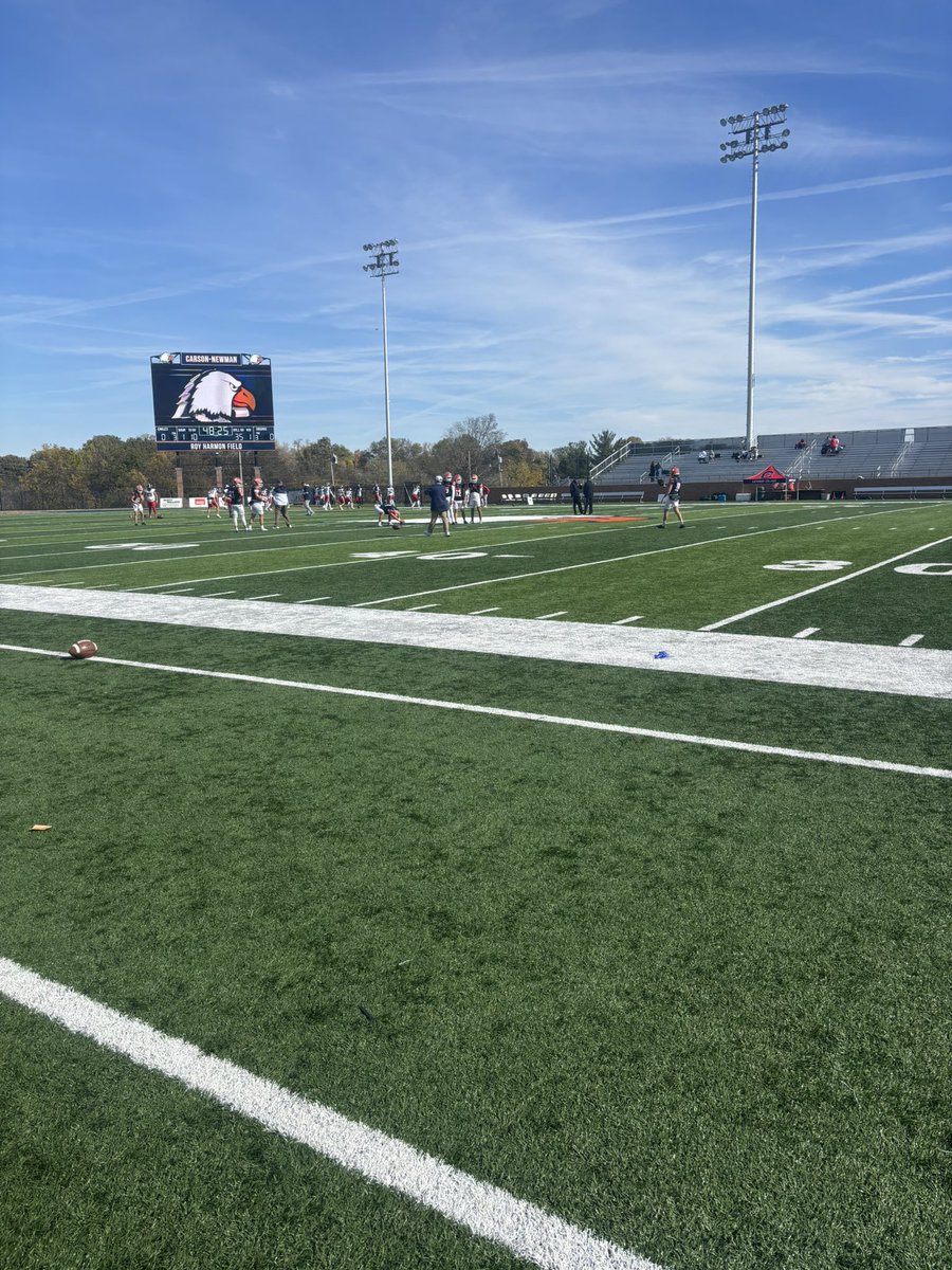 Great time today at Carson Newman! Congrats on a great win! Thanks for the invite <a href="/CoachAGoss/">Antonio Goss</a> 
<a href="/Coach_CGoins/">Caleb Goins</a> <a href="/CoachAIngram/">Ashley Ingram</a> <a href="/TreyArrington5/">Trey Arrington</a> <a href="/JamesWilhoit25/">James Wilhoit</a>