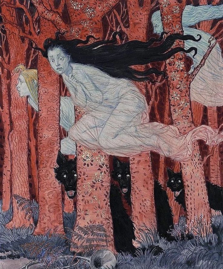 Three women and three wolves

Eugene Grasset