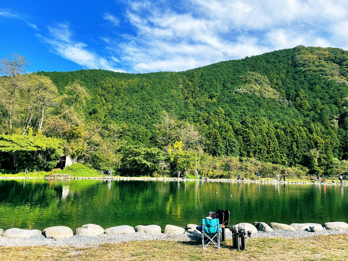 captain_black96's tweet image. 昨日は大芦川F&amp;amp;Cフィールドビレッジにクリアポンドの苦手克服へ
前夜の雨で少し濁ってるけど相変わらずスケスケ…スケベェ🥰
お隣に偶然フォロワーさんがいらっしゃって、おしゃべりフィッシング
放流はぼちぼち対応出来てきたけど活性が落ち着くと中々難しい🙄
でも楽しった🎶
#エリアトラウト #OFC