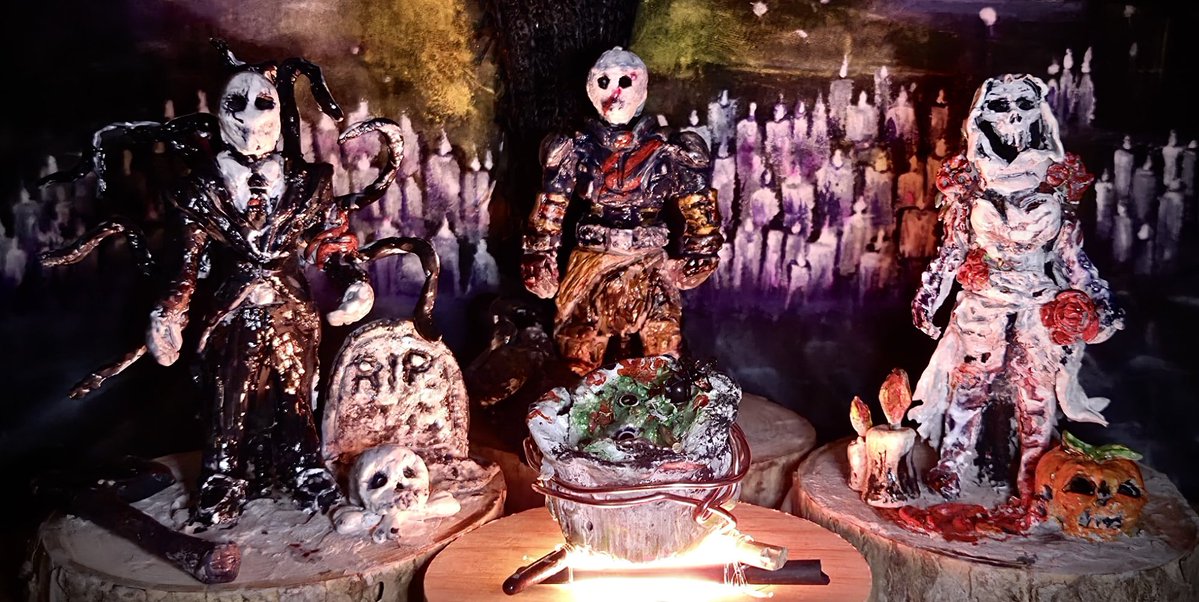 Primozyto's tweet image. Hours of clay, color, and chaos later…🎃✨ 

Happy Festival of the lost guardians!

[Movies in the comments for work in progress and more details]

#FoTLCreation2025 #FoTL2025 @BrunoLouviers @MoltenSlowa @A_dmg04 @Cozmo23 @asalisbury @DestinyTheGame @Destiny2Team