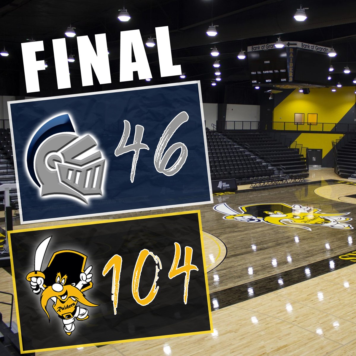 OCC can't overcome the red hot 6th ranked Raiders of Three Rivers College this evening falling 104-46.

Zedalis 11
Lipps 10
Jones 6
Ray 4
Roth 4
Gregg 4
Seay 4
Secrest 3

The Lady Knights will play Northeast Oklahoma A&amp;M tomorrow at 1:00 CST.