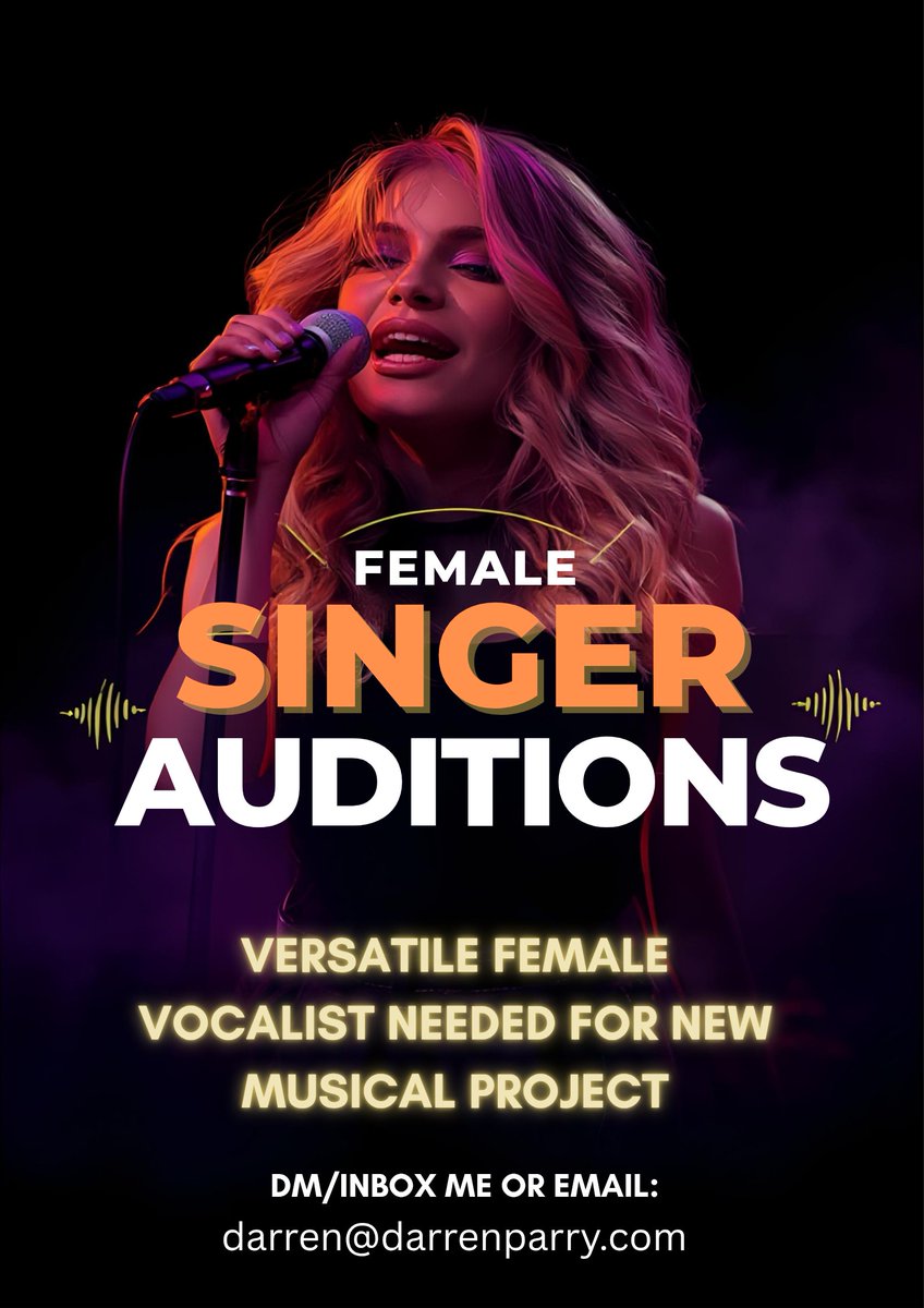 Dynamic, versatile, female vocalist needed! Get in touch!
