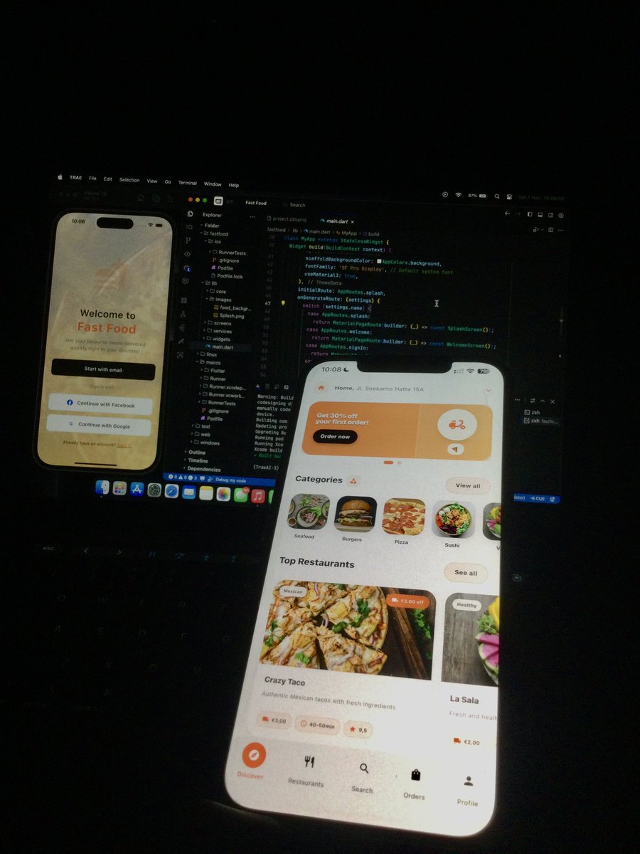 dev_muddy's tweet image. Fast food mobile app