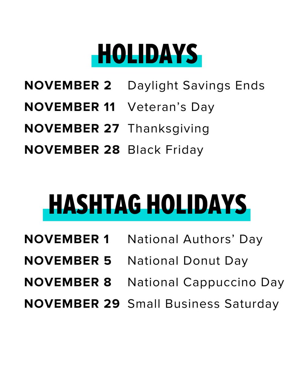 AmrDigital's tweet image. November’s here, which means it’s time to start planning this month&apos;s content calendar before holiday szn hits. 🍂✨

📲 Save this post to help plan your November calendar!

#AMRDigital #socialmediastrategy #contentplanning