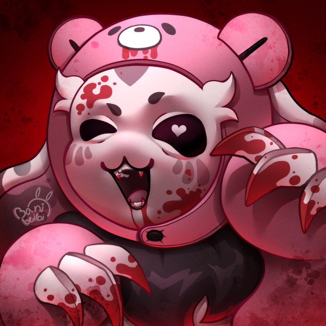 HAPPY LATE HALLOWEENN!!!🩸👻  Decided to make a quick drawing of my sona dressed as Gloomy bear since I dressed as Gloomy bear this Halloween c: