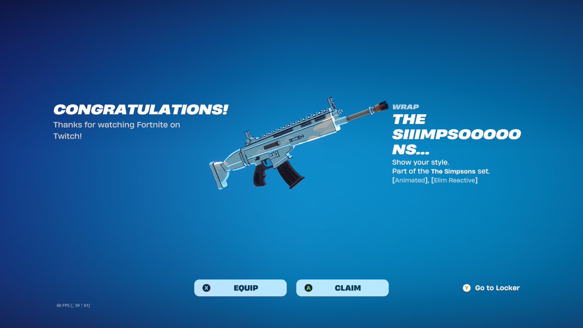 Coulda just gave me the wrap when I loaded in but awesomeee :)