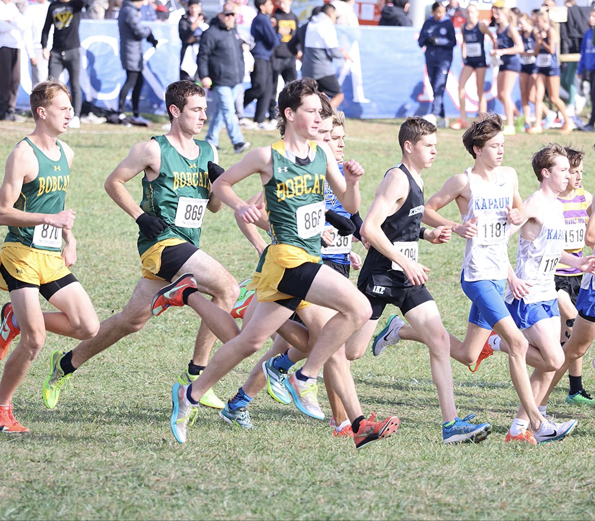 DFizer13's tweet image. Great end to the year! Bobcats finish 8th in the 5A State Cross Country Championship. This is a special team and something we will never forget. Thank you for all the memories BLXC! I’ll miss this team! Best XC coaches in Kansas! Let’s Go Bobcats!!💚💛
@BLXCbobcats @MrsFisherBLHS