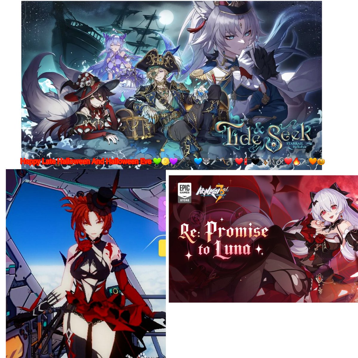 Happy Late Halloween And Halloween Eve 💚 🪙 💜 🎤 you 💙🐺🗡🪓❤🔖🖤🪚🔗❤🔥🗡🧡🎃