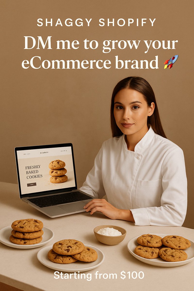 ShaggyShopify's tweet image. Bake Success Into Every Sale with a Sweet Shopify Store 🍪✨
#ShopifyDeveloper #CookieBusiness #BakeryBrand #EcommerceDesign #ShaggyShopify #FoodBrand #OnlineBakery #ShopifyExpert #SweetBusiness #DigitalBranding
