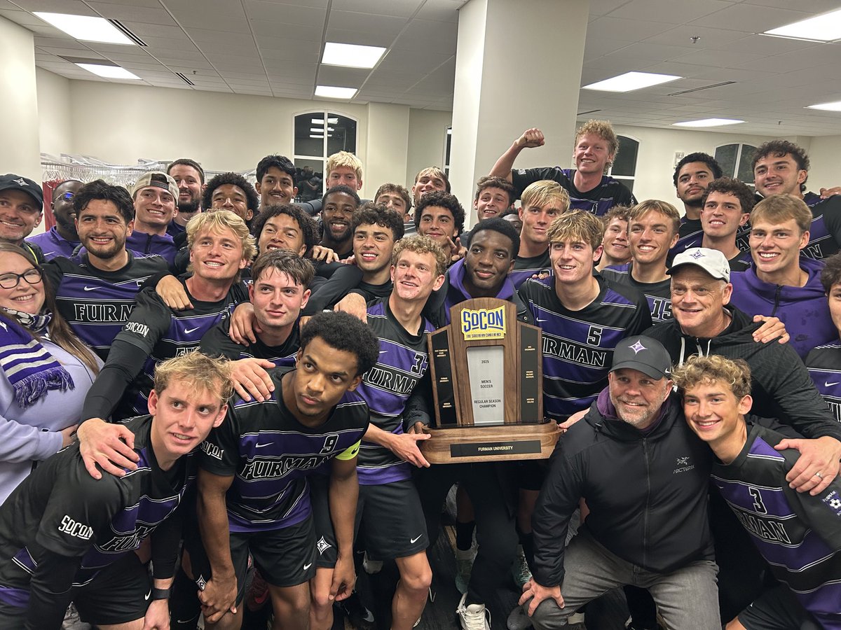 CONGRATULATIONS <a href="/FurmanSoccer/">Furman Men's Soccer</a> on SoCon Championship tonight! Big win at Wofford to finish regular season. Another incredible accomplishment for Coach Doug Allison and the team! So proud of this program! #GoPaladins!!!