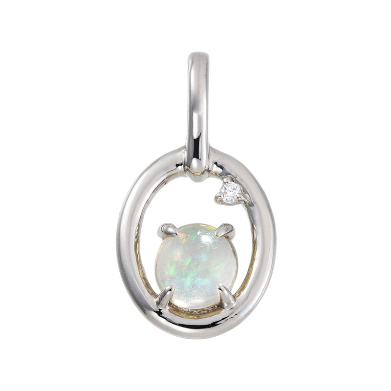 今日は #十三夜 ／ 幻想的に輝くメキシコオパールを“月”に