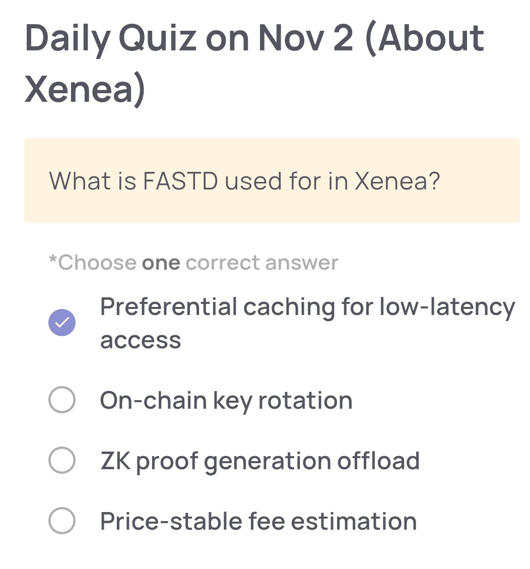 AriWalletChain's tweet image. ⚡ Ari Wallet Quiz Answer ⚡
🗓️ November 2, 2025
☑️ Answer: (??)
🎖️ Reward: 23 $ARI 🌍
📍 Daily Check-In
🔔 Daily Quiz

🔥 Xenea Wallet Quiz Answer 🔥
🗓️ November 2, 2025
🪄 Answer: (a)
💎 Reward: 100 Gems ✨ $Xenea
📍 Daily Check-In
🔔 Daily Quiz