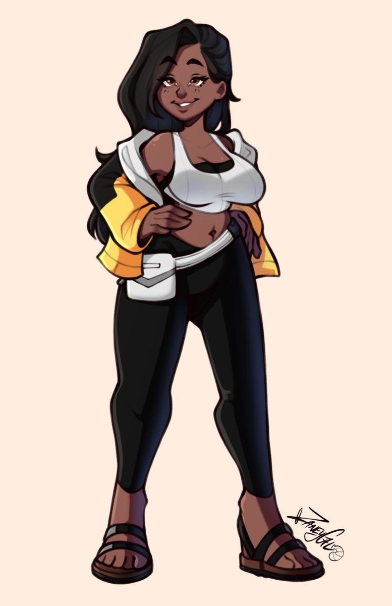 StrandedTangle2's tweet image. Introducing a new character! 

My Pokémon Trainer Kiana! She&apos;s a battle ready gym rat who loves to cook and exercise. 

Massive thanks once again to @ZaneyGal! Masterful work as usual.

(her second outfit is inspired by Tangle the Lemur)