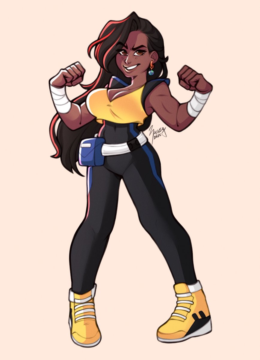 StrandedTangle2's tweet image. Introducing a new character! 

My Pokémon Trainer Kiana! She&apos;s a battle ready gym rat who loves to cook and exercise. 

Massive thanks once again to @ZaneyGal! Masterful work as usual.

(her second outfit is inspired by Tangle the Lemur)