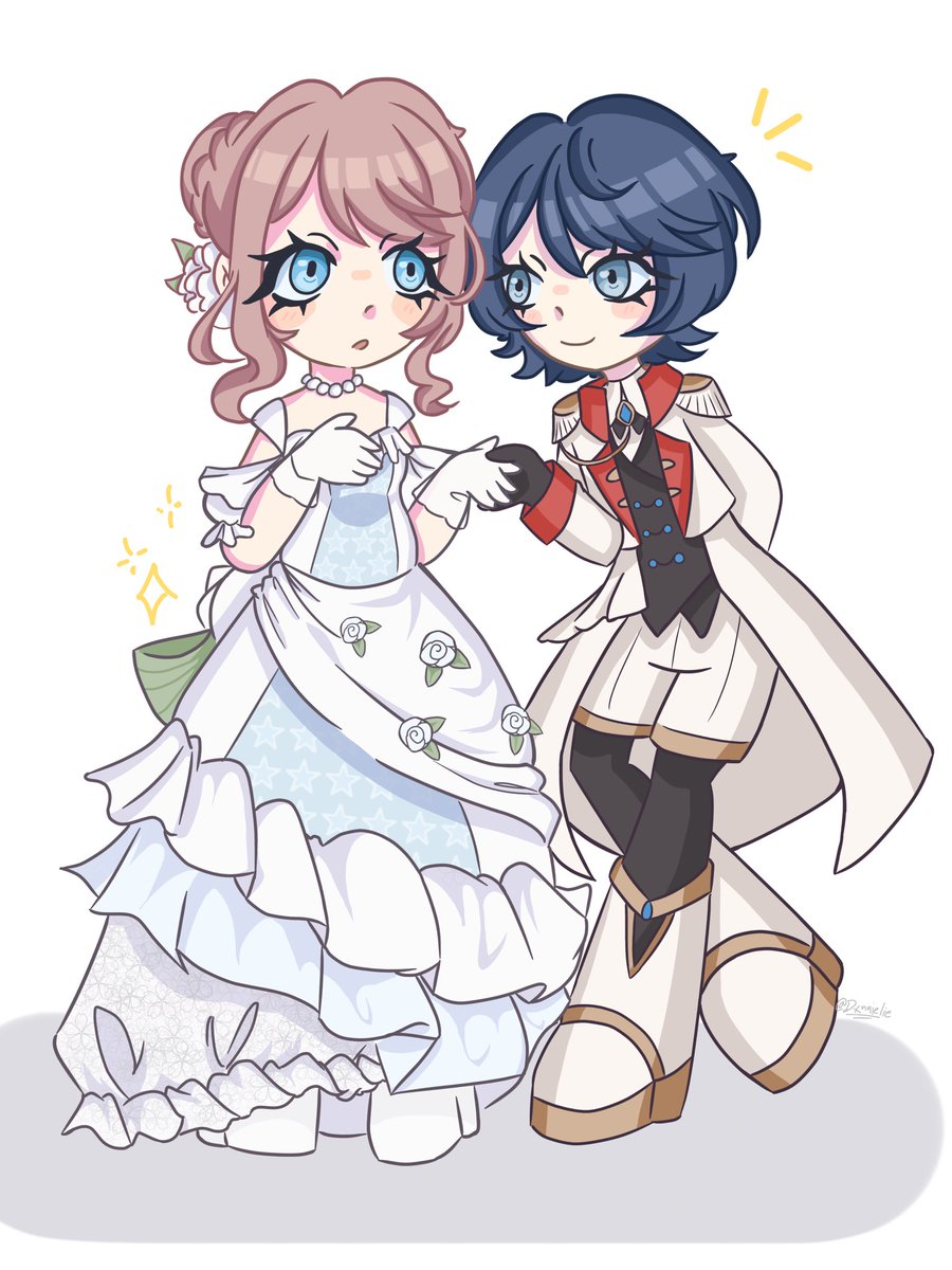 Dxnnielie's tweet photo. A princess and her knight 🎸🥁#prsk_FA https://t.co/aZG08zCAIm