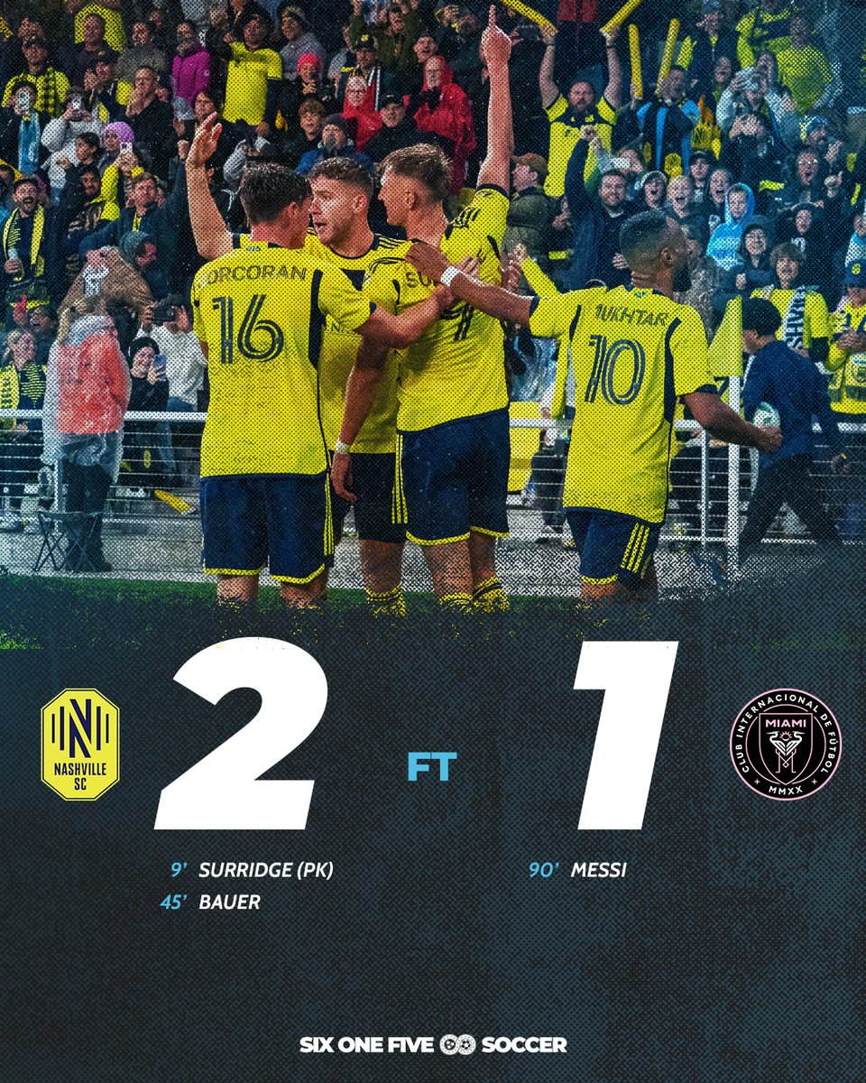 615Soccer's tweet image. Nashville SC get a massive playoff win over Inter Miami to force Game 3!