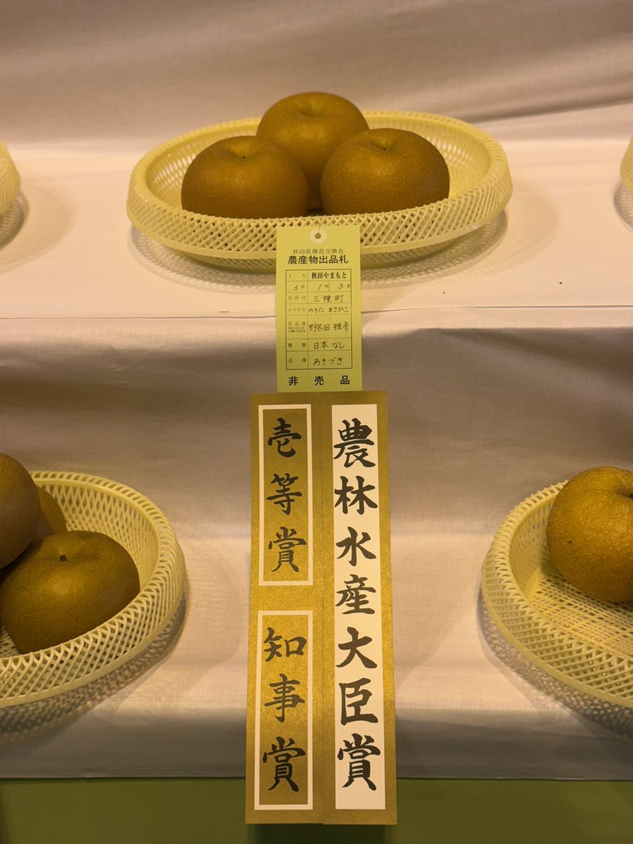 三種町の梨🔥農林水産大臣賞
