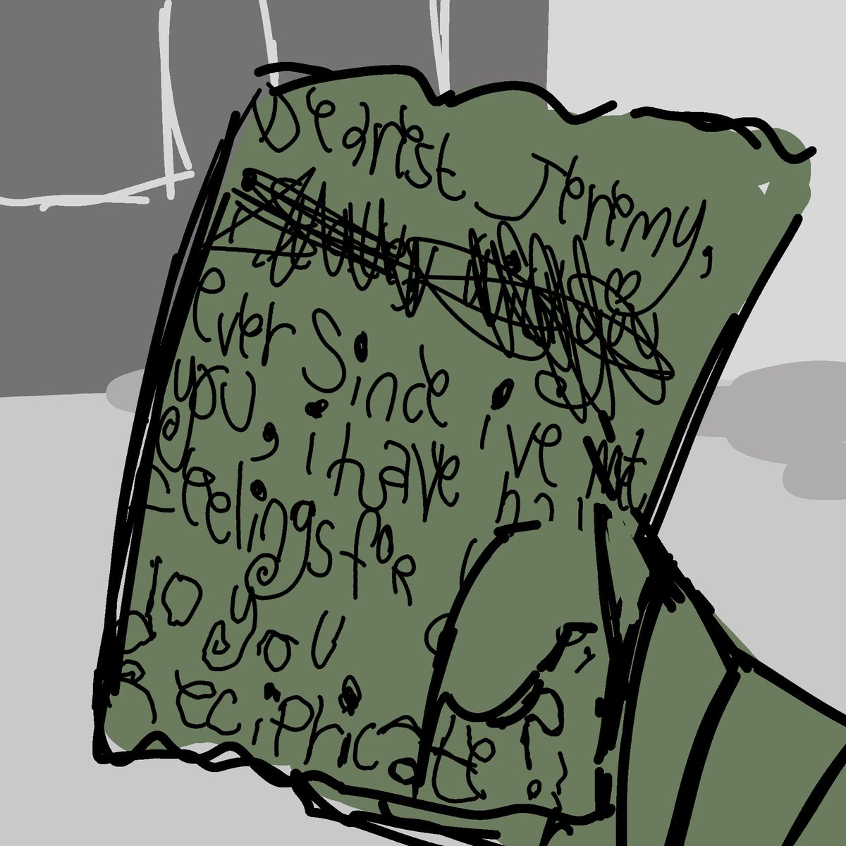 XxsquiddyxX's tweet image. [🐀]: . . . 
(The note reads :&quot;Dearest Jeremy, [UNINTELLIGIBLE] ever since I &apos; ve met you , I have had feelings for you , Do You Reciprocate ? &quot;)