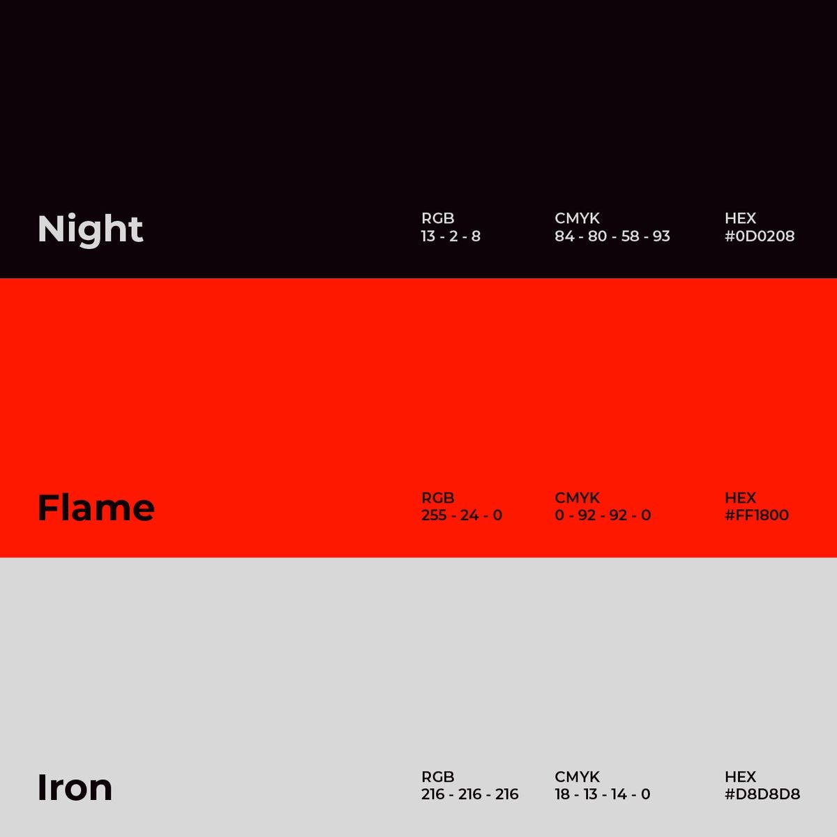 strong red and black palette for modern branding