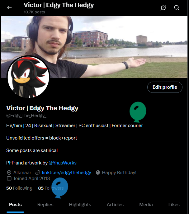 Victor | Edgy The Hedgy (@Edgy_The_Hedgy_) / Posts / X