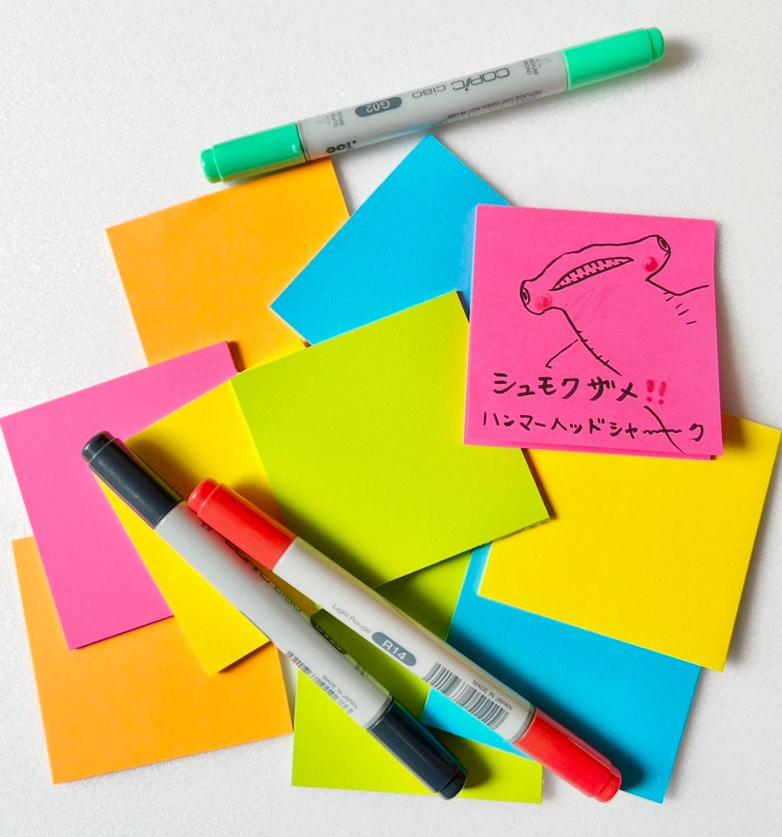 デザフェスでは、作って欲しい魚・好きな海の生き物などを付箋に書いて私のブースにペタペタ貼ってください〜‼️
SNSで紹介＆今後の参考にします😆🙌