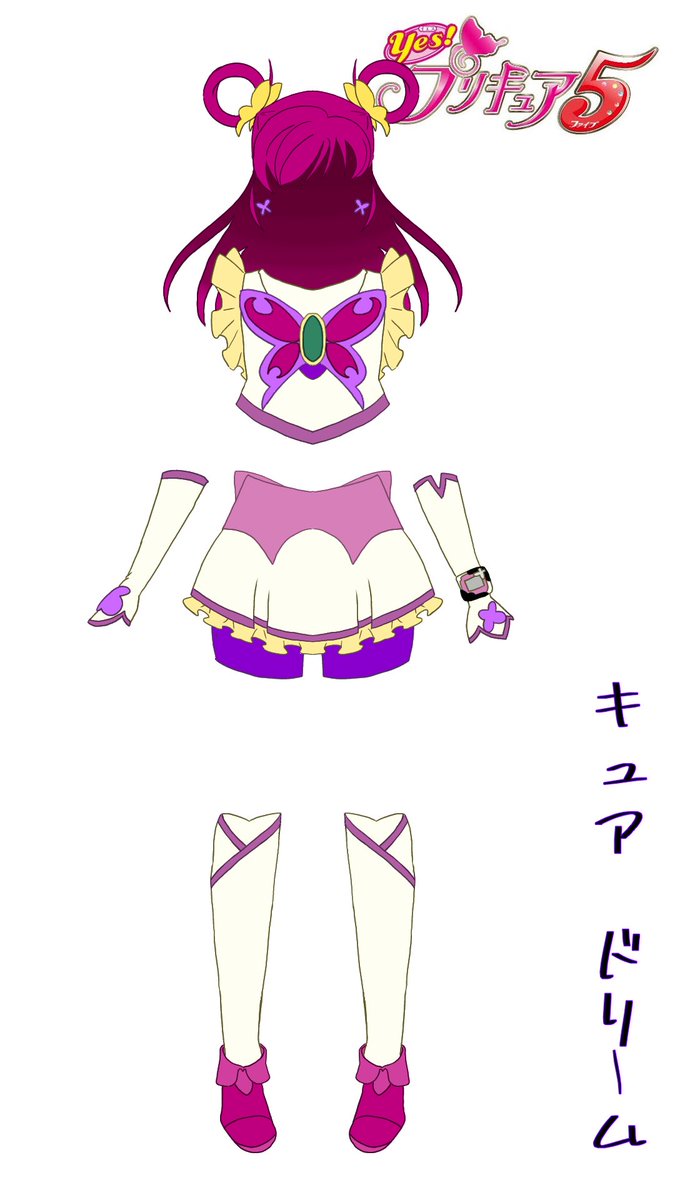 _DIIK_'s tweet image. プリキュアチャレンジ　12
Yes!プリキュア5 ／キュアドリーム

ロゴはコピペ。

#プリキュア 
#キュアドリーム
#Yes!プリキュア5 
#イラスト 
#デジタルイラスト