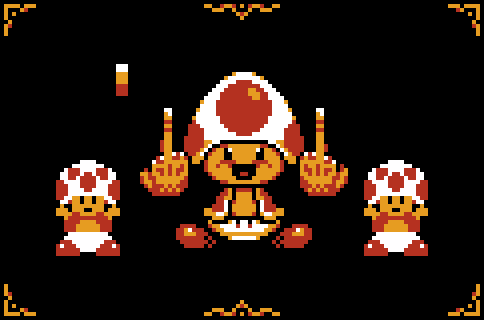 NES toad from super mario
I saw other people do it so why not
#pixelart #ドット絵
