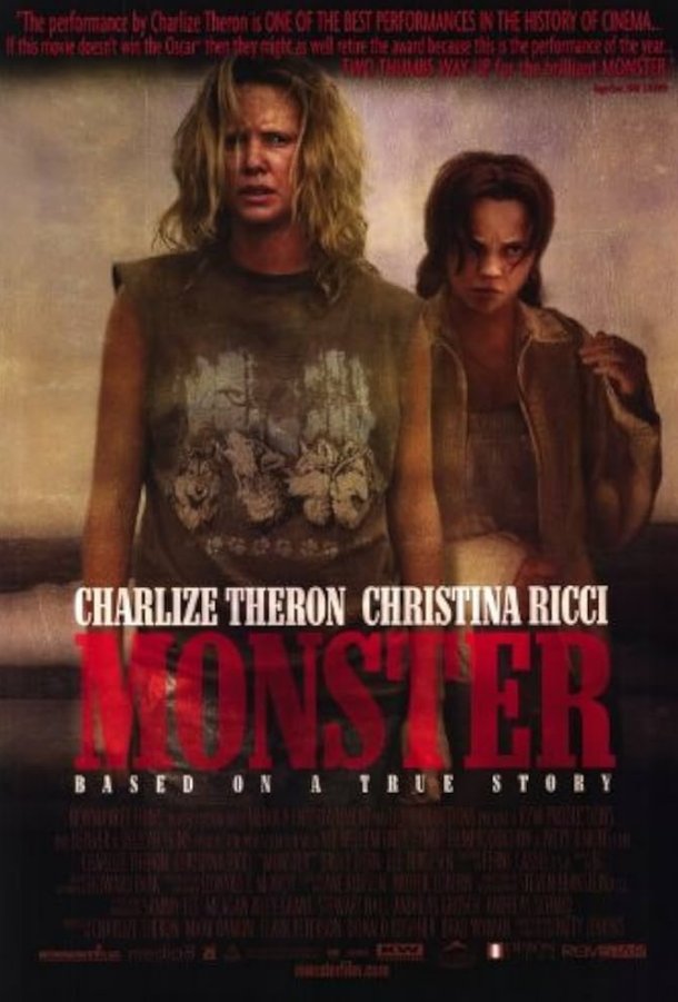14jazzjade's tweet photo. モンスター (2003)
Monster

女性シリアルキラーの生涯を追った作品。相方と恋愛パートは再構築されているが、それ以外はほぼ実話。
シャーリーズ・セロンが体当たりで演じており、数々の賞を受賞した。
外見を似せているのはもちろん、表情、話し方、仕草、憑依レベルの演技に圧倒される。おすすめ https://t.co/P9ftLK9DzF