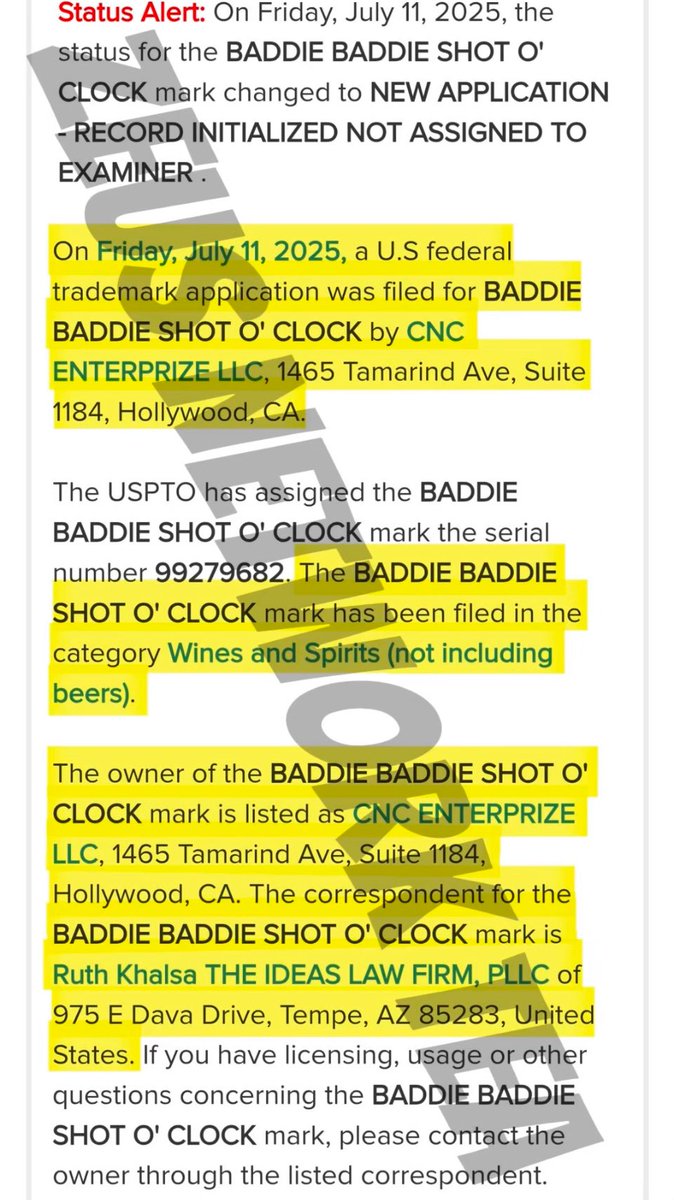 ZeusNetworkTea's tweet image. 🚨ZEUS MESSED UP BIG TIME🚨 

The Zeus Network no longer owns the trademark rights to ‘Baddie, Baddie, Shot O’Clock’ anymore. 😳 (At one point in time they did own it, but their application was either refused, dismissed or invalidated)

The BADDIE BADDIE SHOT O’CLOCK mark has…
