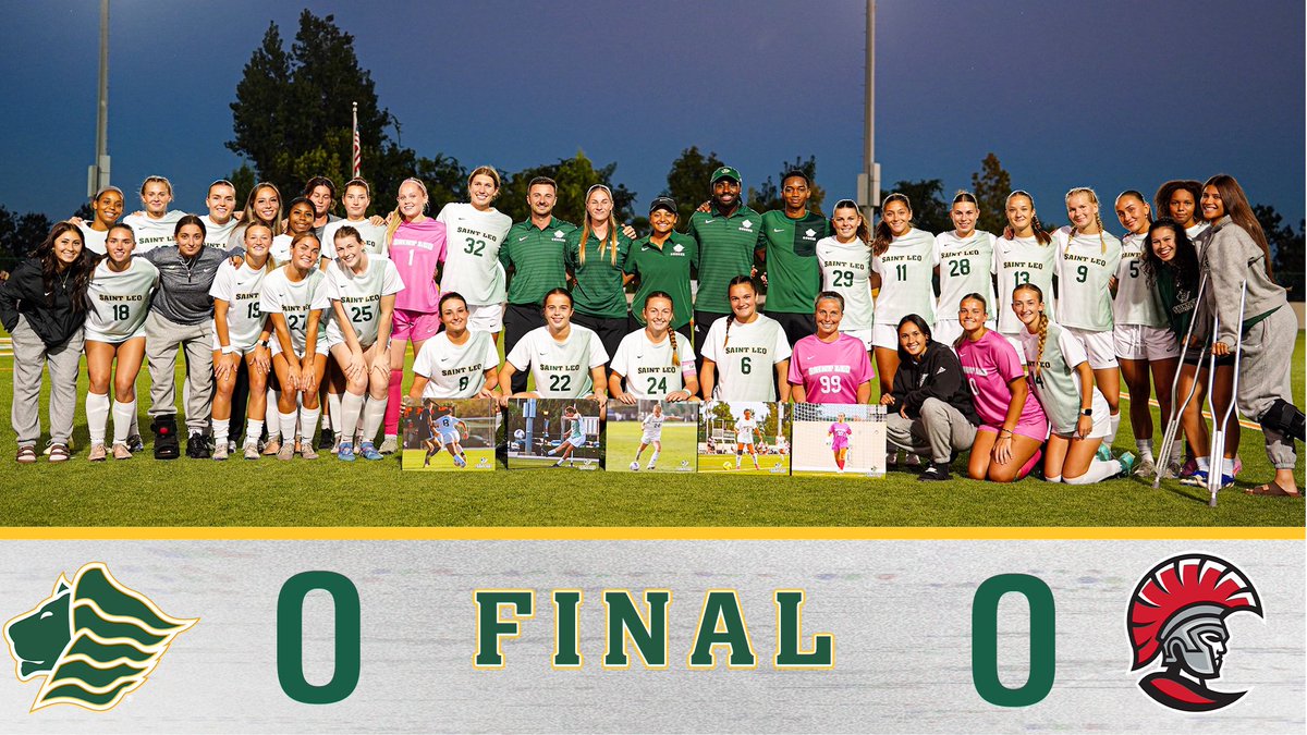 .<a href="/saintleowsoc/">Saint Leo W. Soccer</a> chopped up a scoreless senior day draw with the Spartans! 

Emma Guidotti put on a clinic in goal to keep Tampa off the board! 

🔗bit.ly/43Q7CvF

#GOLIONS 🦁 | #SAINTLEO1PRIDE 🦁
