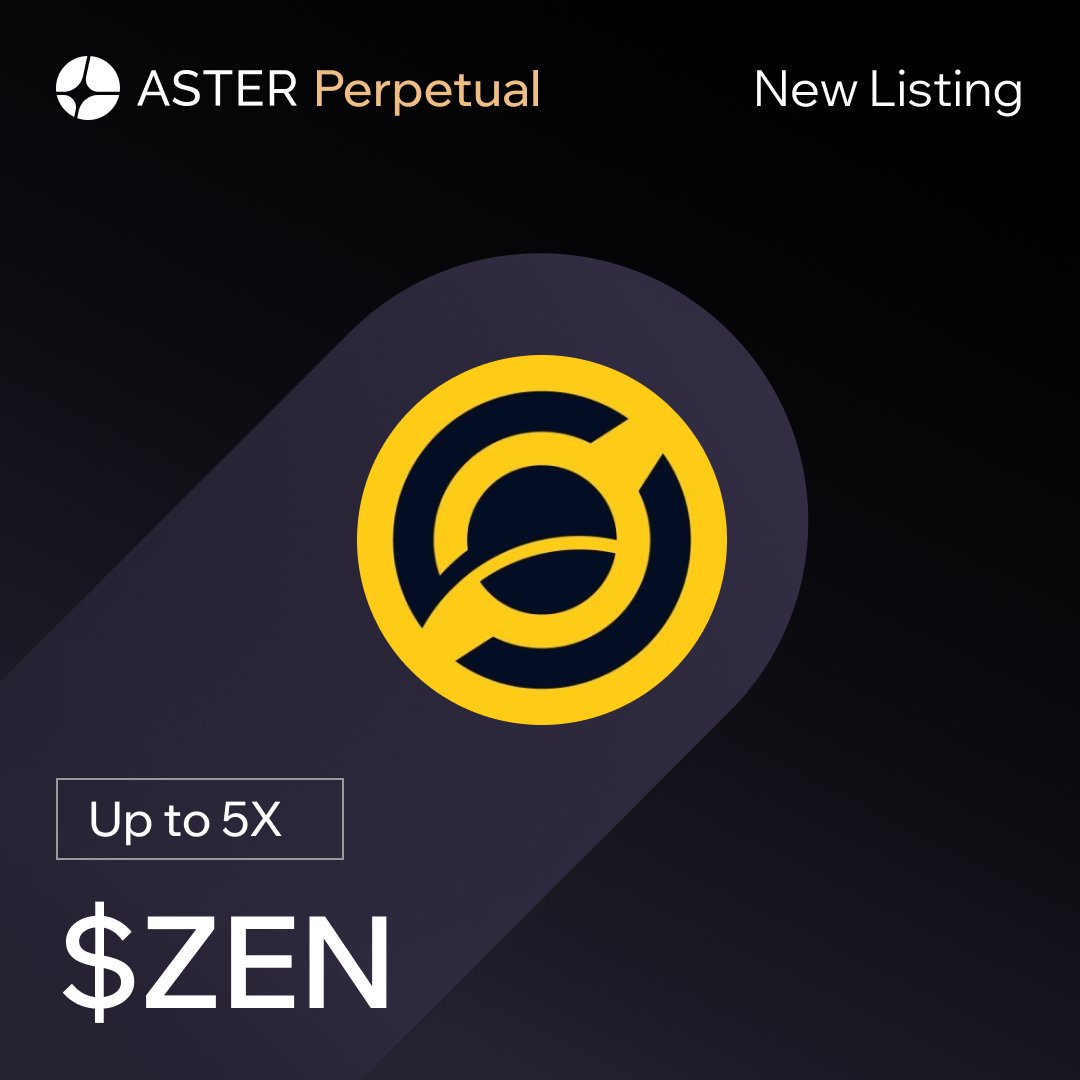 Aster_DEX's tweet image. Trade $ZEN on Aster Perpetual with up to 5x leverage and earn a 1.2x symbol boost by 23:59 UTC on 2 Nov!

🔗 $ZEN: asterdex.com/en/futures/v1/…

Horizen ( @horizenglobal ) is an EVM blockchain built on Base for secure, regulatory-compliant confidential trading and DeFi applications…