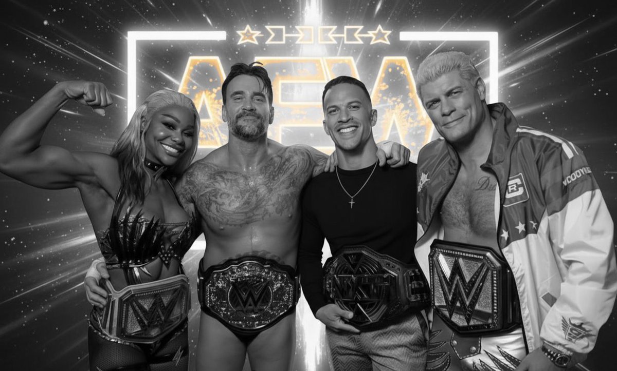 RDBLEU_'s tweet image. The @AEW rejects champions 🤣