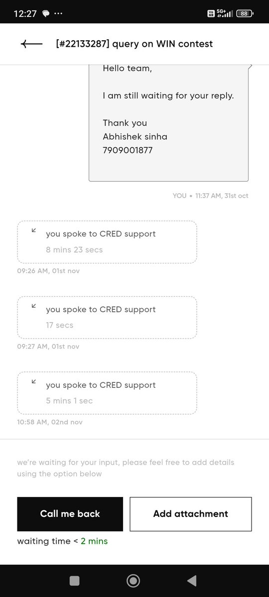 Shubham12sanvi's tweet image. @CRED I’ve already spoken with your customer support, they told me they can&apos;t help. It&apos;s been over 7 days since I raised my concern, and there’s still no accountability from your side. @jagograhakjago #CustomerService #NoResolution&quot;