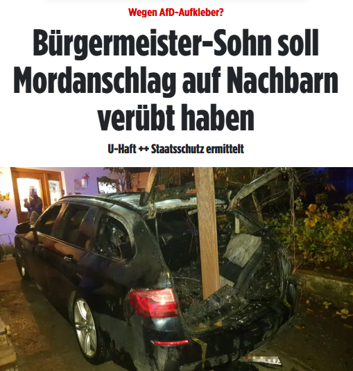 Hinweise auf linksextrem Hintergrund-Staatsschutz ermittelt wg Mordversuchs. In einem schwäbischen Dorf erschüttern Brandanschläge die Gemeinde. Tobias K. (22), ein junger Mann aus gutem Elternhaus, steht im Verdacht, Molotowcocktails auf Nachbarn u Polizisten geworfen zu haben.