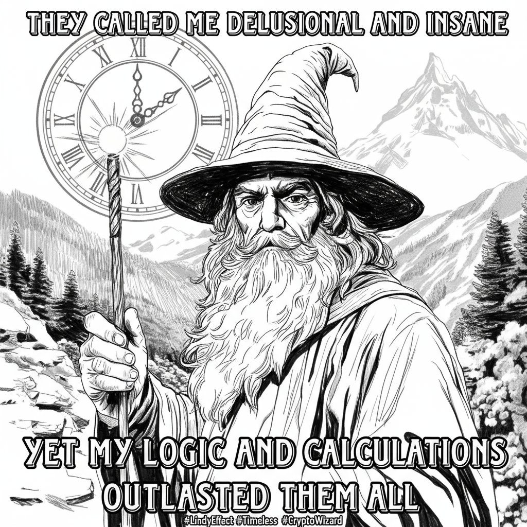 RiverOnTech's tweet image. They used to call me delusional and insane.
​Yet, it is my logic and calculation that outlasts everything. Time is the ultimate proof.

​#LindyEffect #Timeless #LongTermThinking 🕰️✨