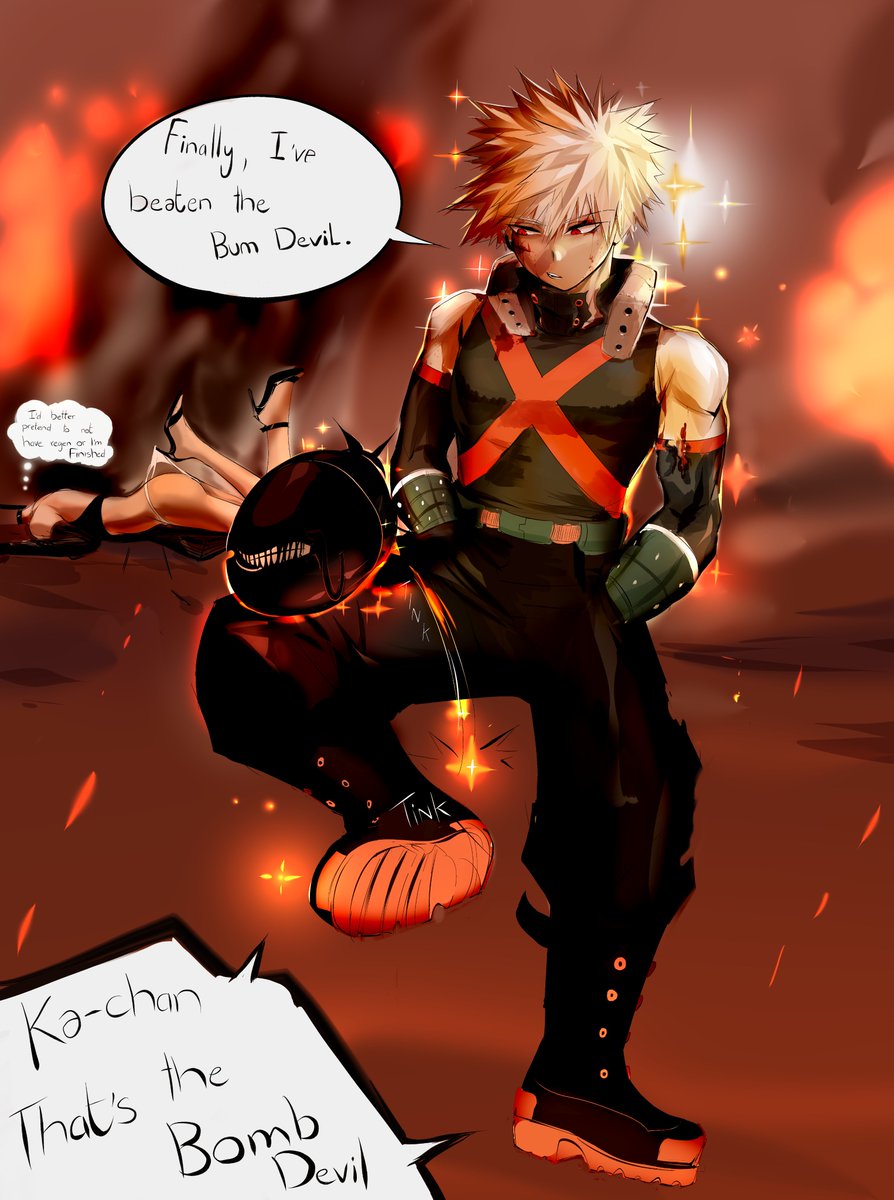 8log4ICY's tweet photo. Bakugou Vs Reze, thank you for the commission. https://t.co/TTo3xShbCs