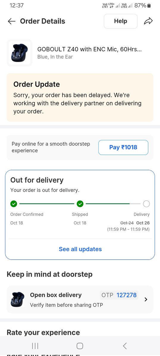 AdarshPf's tweet image. Flipkart vale order nhi deliverd kar pa rahe hai na hi cancel kar pa rahe hai @Flipkart @flipkartsupport
