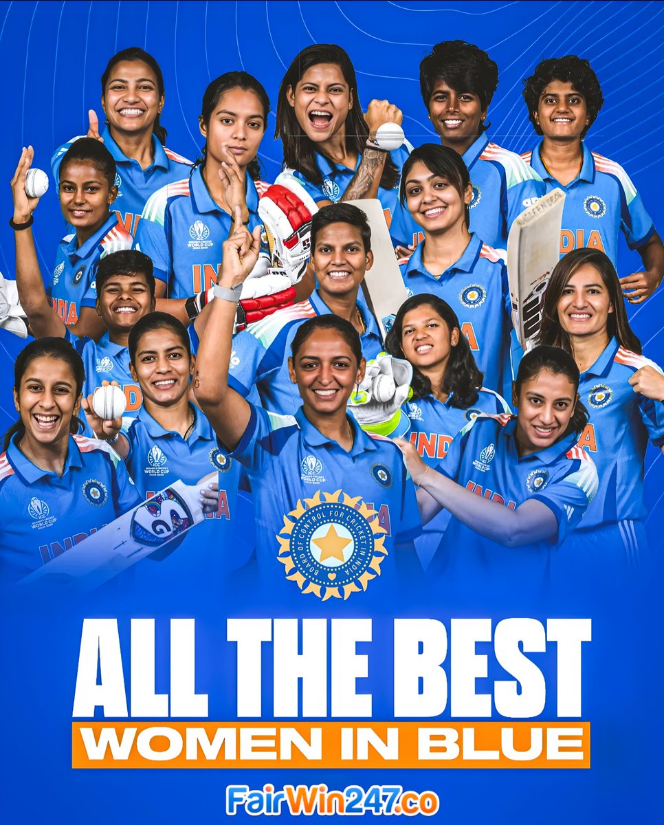 FairWin_247's tweet image. If India women win a World Cup Final today, we&apos;ll will giveaway ₹1000 to five lucky persons who like and repost this.

Make sure to have an ID on FairWin247.co and tag any 5 of your friends.

#INDWvsSAW | #CWC25 | #GiveAway
