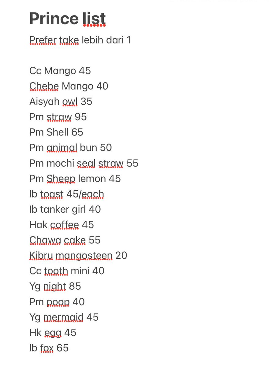 WTS squishy update and price list prefer take lebih dari 1 yaa ❤️