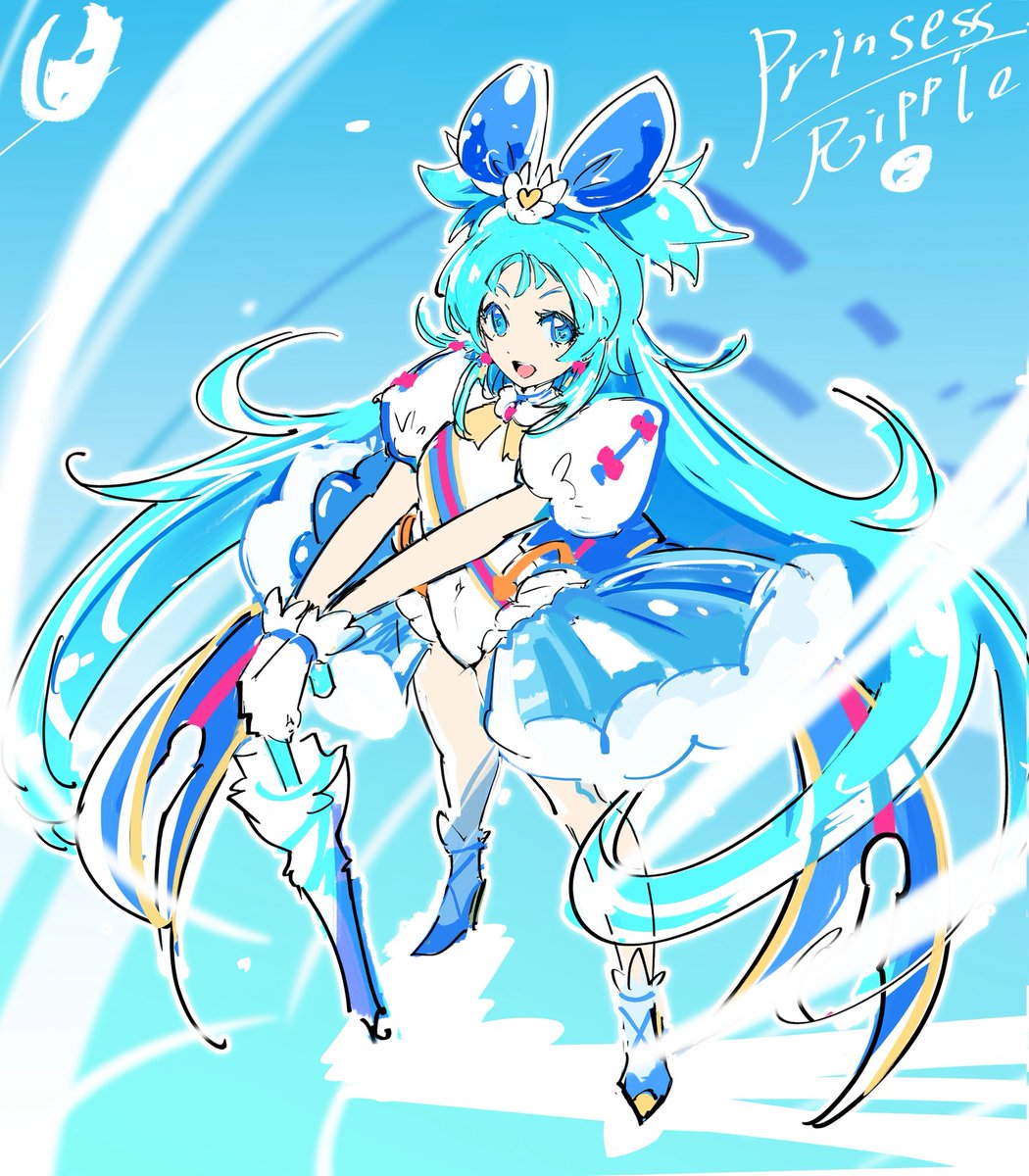 リップル変身バンクの傘を剣に見立ててるとこカッコ可愛くてスキ✨💧
#プリオケ