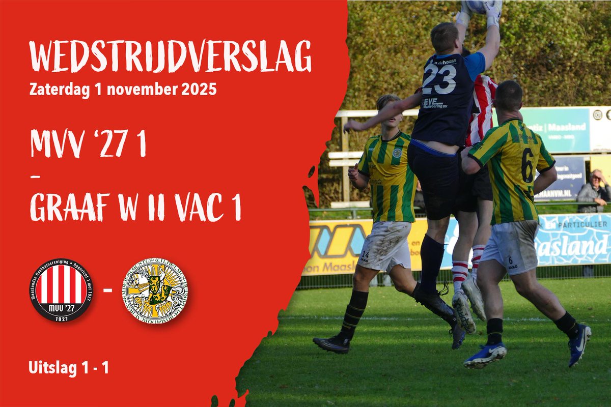 MVV ’27 knokt zich naar dik verdiend gelijkspel tegen Graaf Willem II VAC (1-1) mvv27.nl/2025/11/02/mvv…