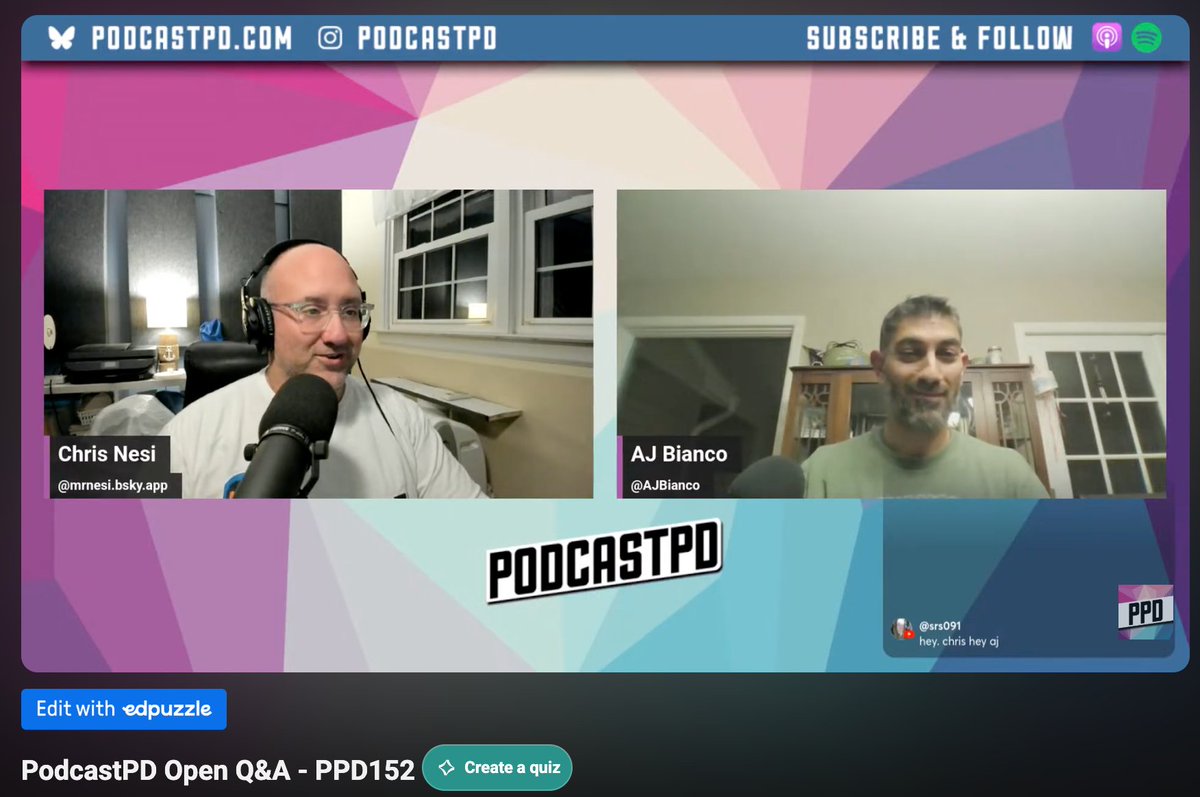 fungooli's tweet photo. 👀First time I'd checked my #youtube notifications in a long time. Catching up on @PodcastPD with @AJBianco and @mrnesi . 🎉
The posts they found on #Reddit to chat about.. quite insightful. Thanks for sharing!✨
https://t.co/U0pXrUlG7R
#PodcastPD https://t.co/FncZAUXP8V