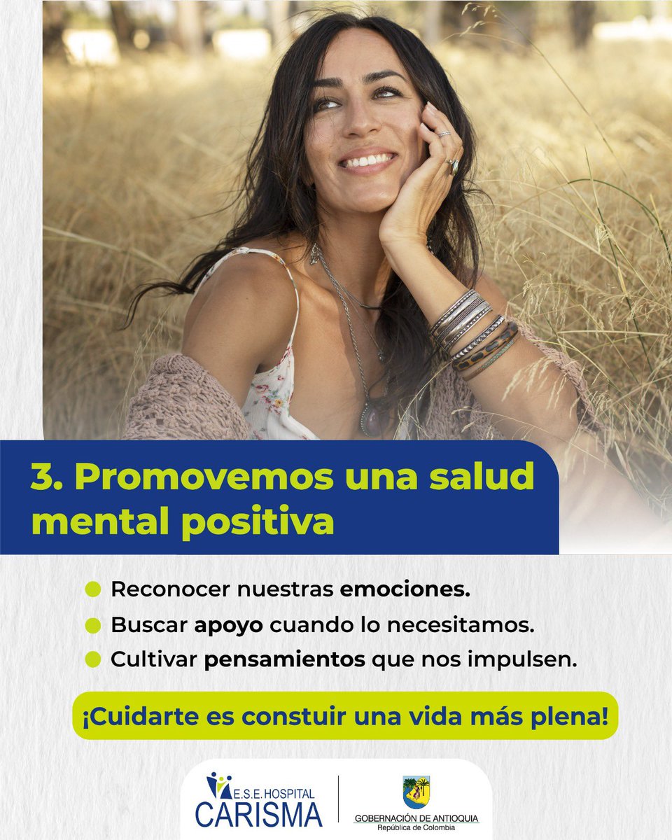 ¡Cuidar tu salud mental también es cuidarte a ti!

Recuerda: no tienes que poder con todo, solo con lo que te hace bien. 🧠 Reconocer lo que sientes, pedir apoyo y cuidar tus emociones.

#saludmentalyemocional #esecarisma #e#hospitalcarisma #conductasadictivas