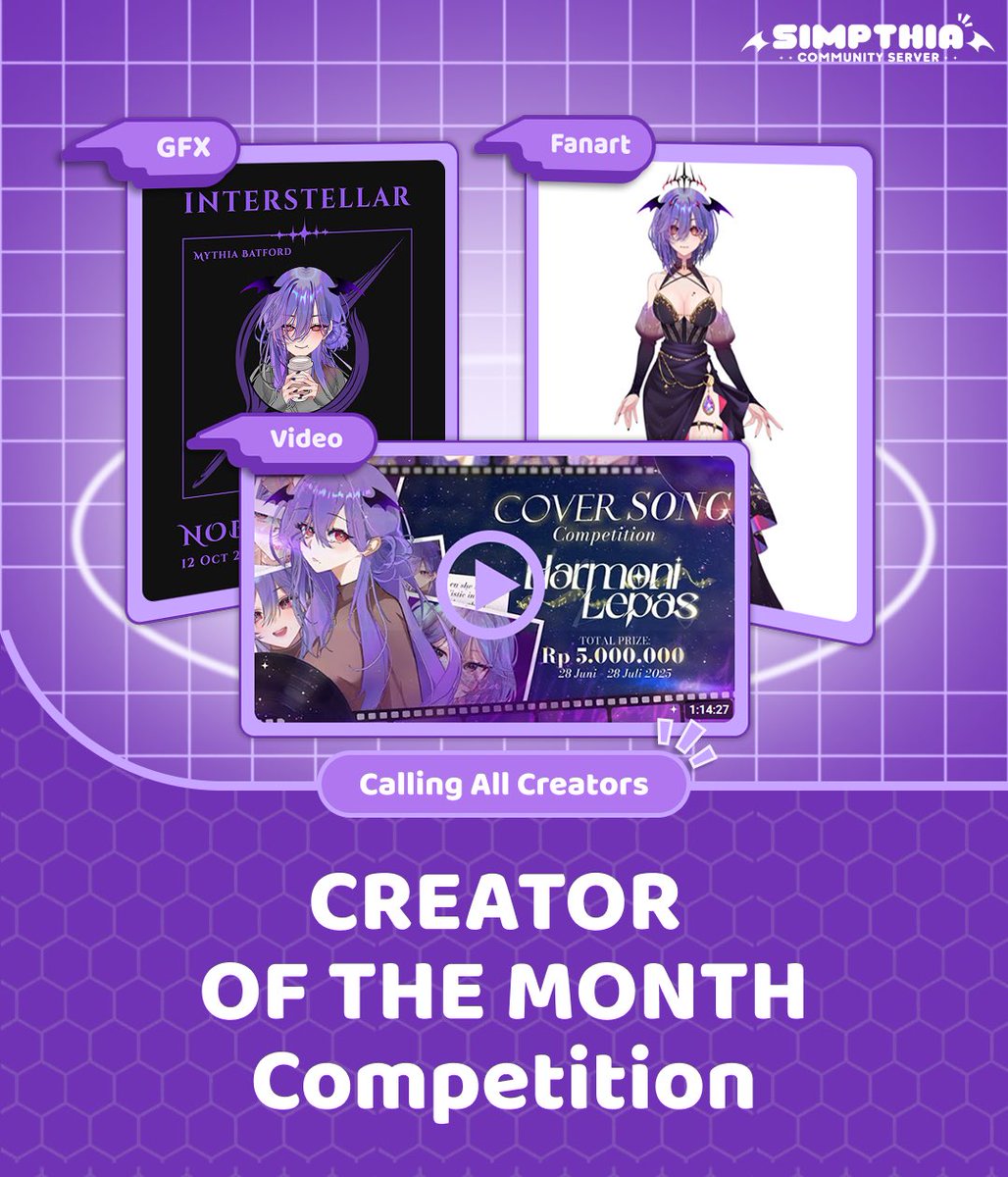🦇 CREATOR OF THE MONTH: NOVEMBER 2025 🦇

Waktunya unjuk gigi di Creator of the Month Discord Simpthia Community! 
Menangkan Plakat ekslusif, Nitro Boost, dan Merchandise ekslusif tentunya! 🚀

Info lengkap bisa join server aku ⬇️
discord.gg/9GeA9rGAu3