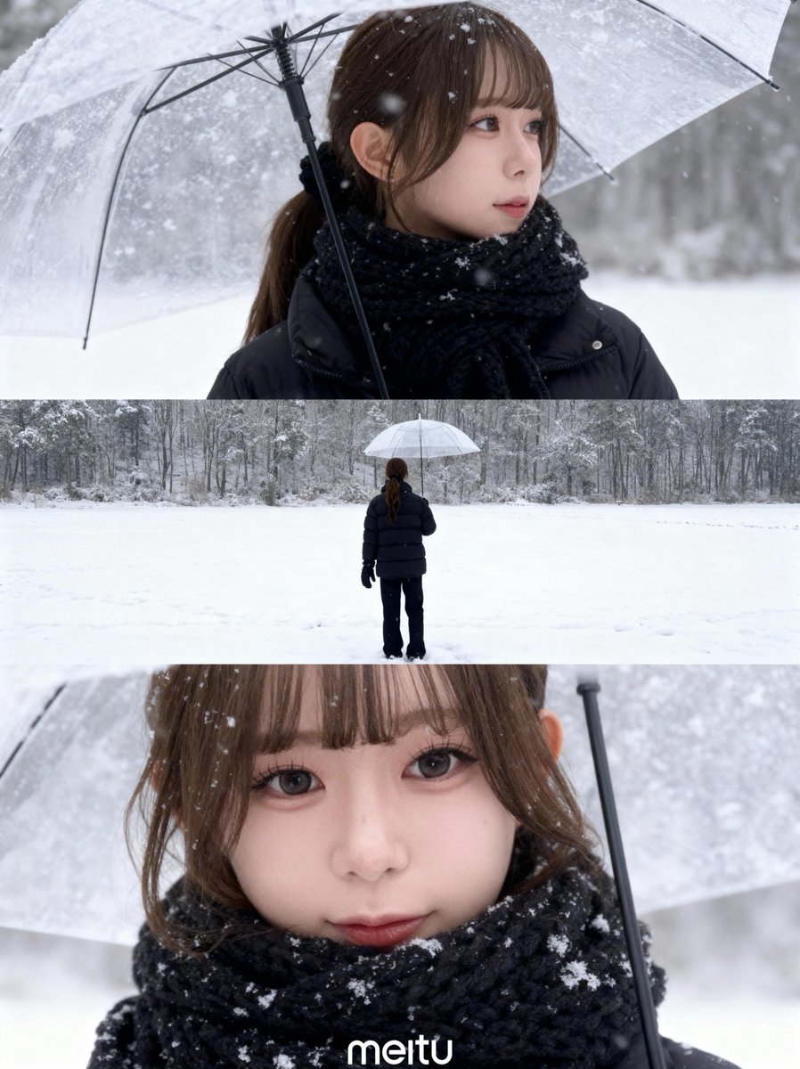 流行りのやつやってみたけど別人になった❄️