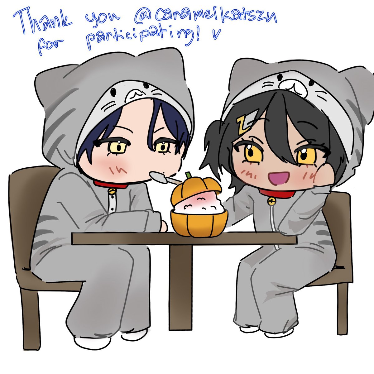 caramelkatszu's tweet photo. @/maowmaow33
“..This tastes stupidly good.”
“I knew you’d like it!”
(this is the real halloween art guys)
#yumeship #yumelokalgallery #art #prli #paradoxlive #naohei #loveshot https://t.co/qaqz4NvYdJ