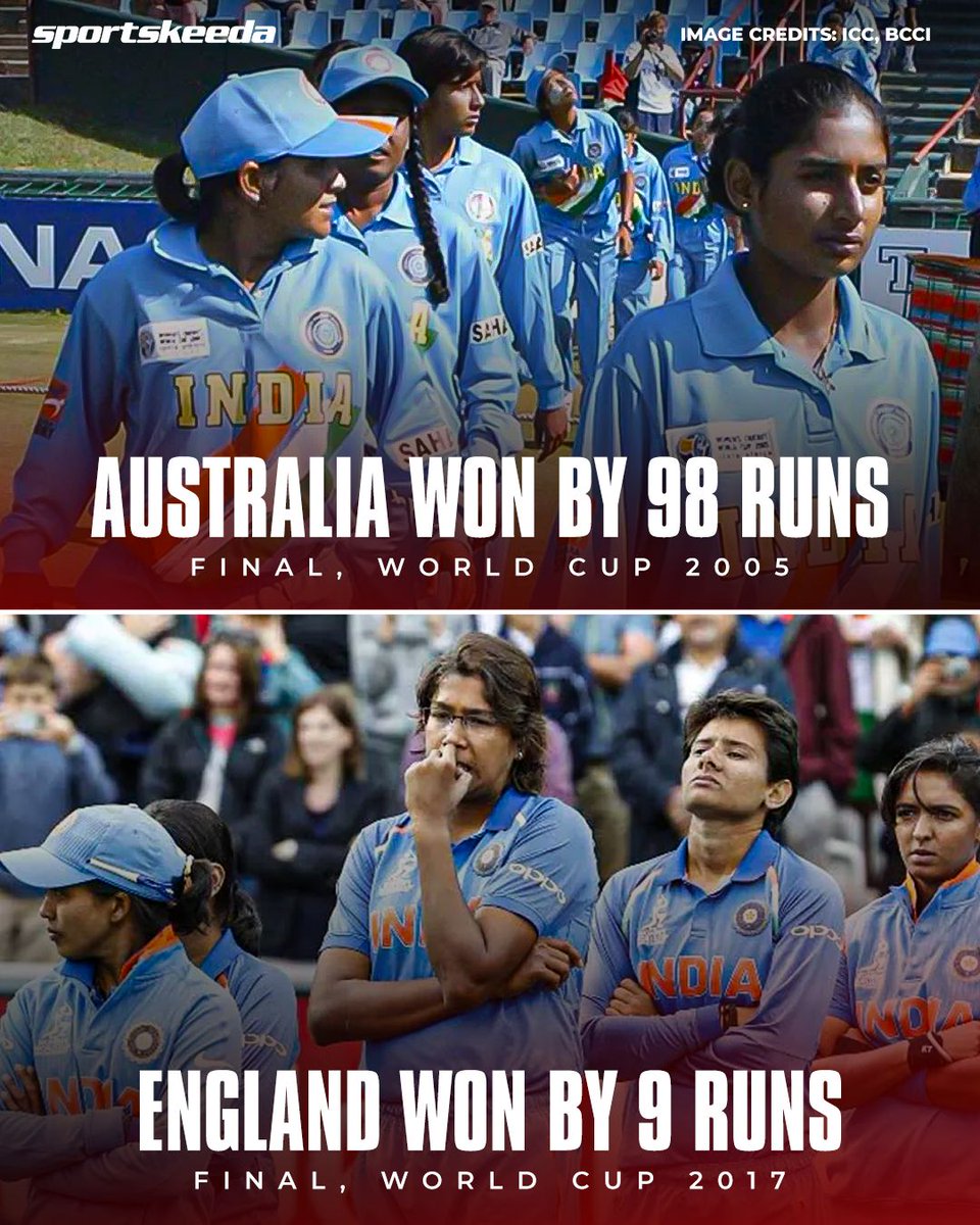 Sportskeeda's tweet image. First final ❌
Second final ❌

Can the third final bring some luck to India in the Women&apos;s World Cup? 👀

#Cricket #India #CWC #Sportskeeda